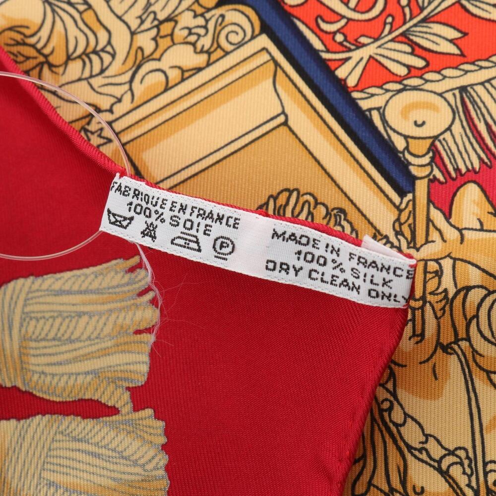 HERMES Red Silk Scarf - Picture 3 of 6